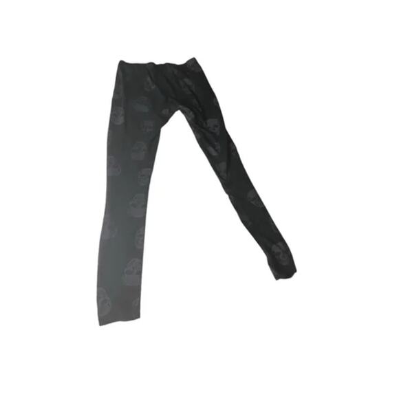 One Blonde One Brunette Skull Print Leggings Goth Streetwear XS/S - Picture 2 of 4